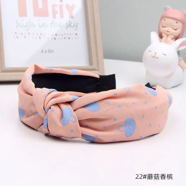 Pink Cross Knot Hair Band for Girls 24cm - Image 12