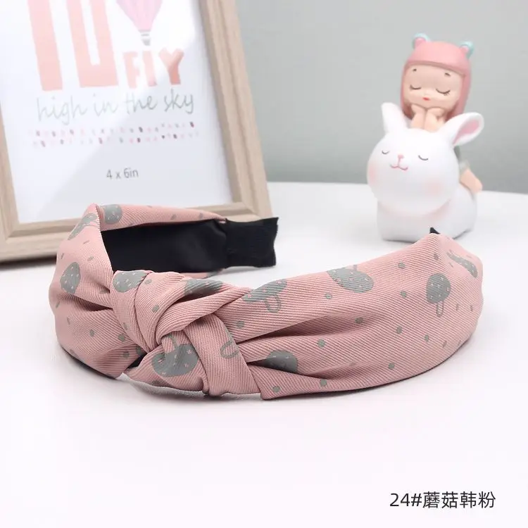 Pink Cross Knot Hair Band for Girls 24cm - Image 14