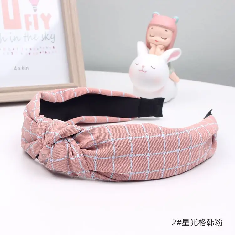 Pink Cross Knot Hair Band for Girls 24cm - Image 2