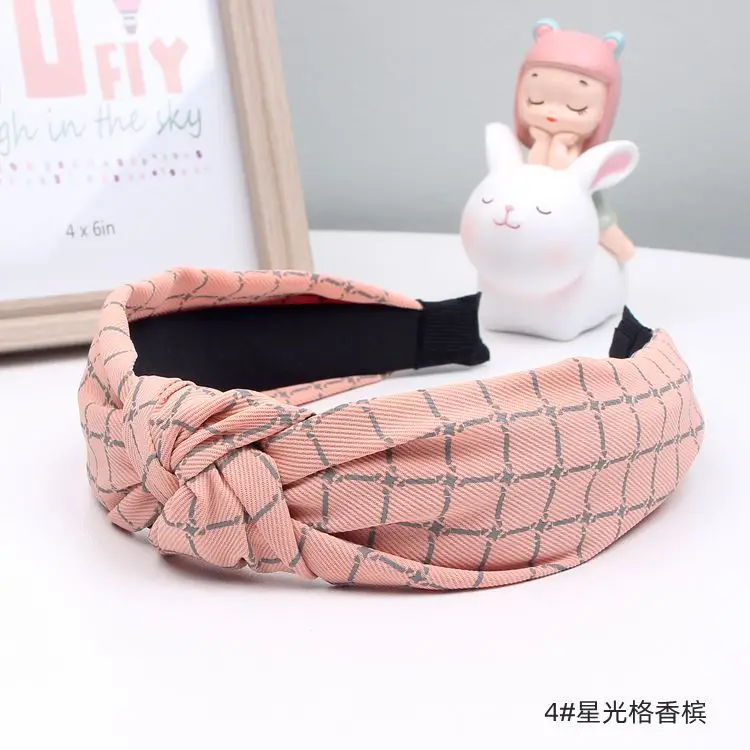 Pink Cross Knot Hair Band for Girls 24cm - Image 4