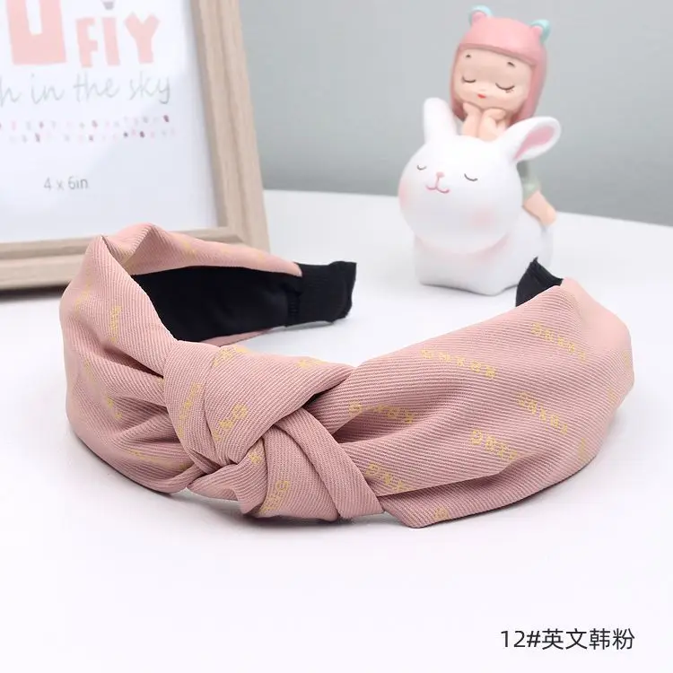 Pink Cross Knot Hair Band for Girls 24cm - Image 7
