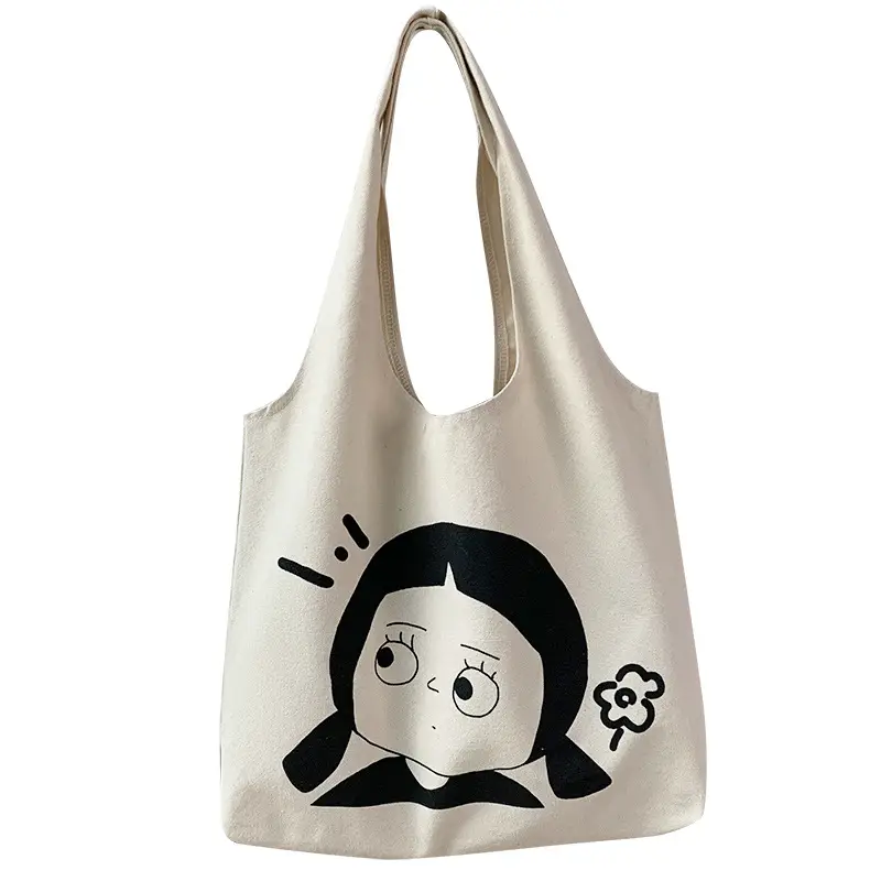 Cute Cartoon Canvas Shoulder Bag for Women - Image 9
