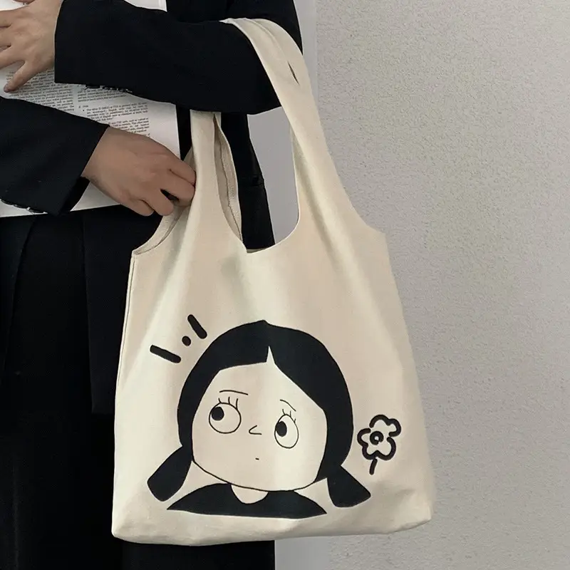 Cute Cartoon Canvas Shoulder Bag for Women — feature 1