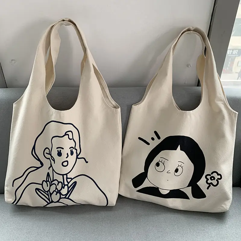 Cute Cartoon Canvas Shoulder Bag for Women — feature 10