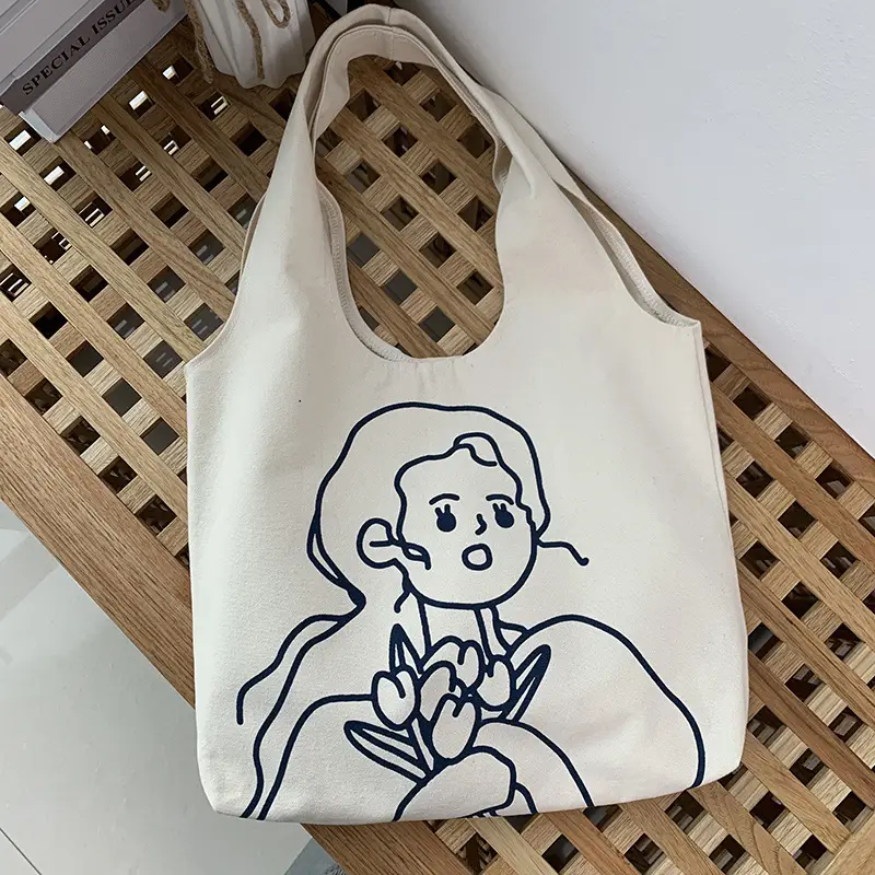 Cute Cartoon Canvas Shoulder Bag for Women — feature 12