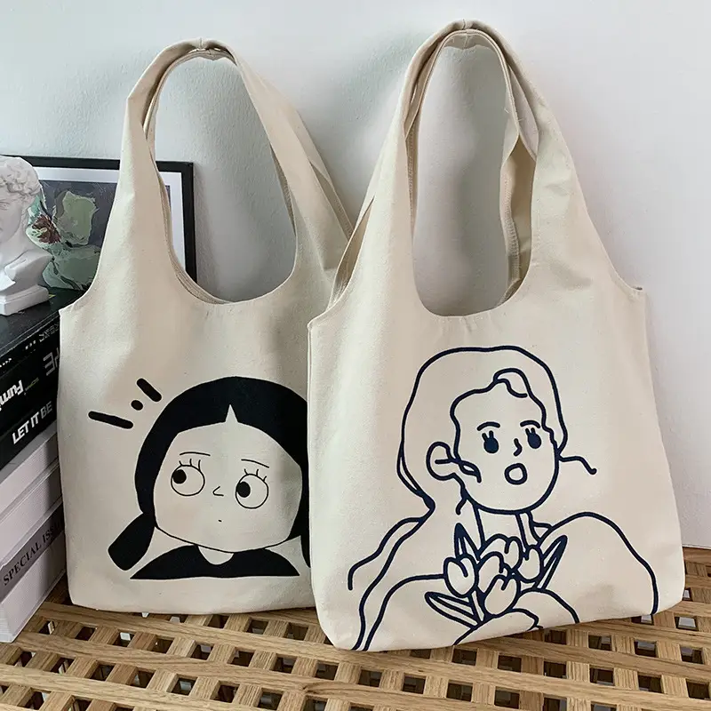 Cute Cartoon Canvas Shoulder Bag for Women — feature 13