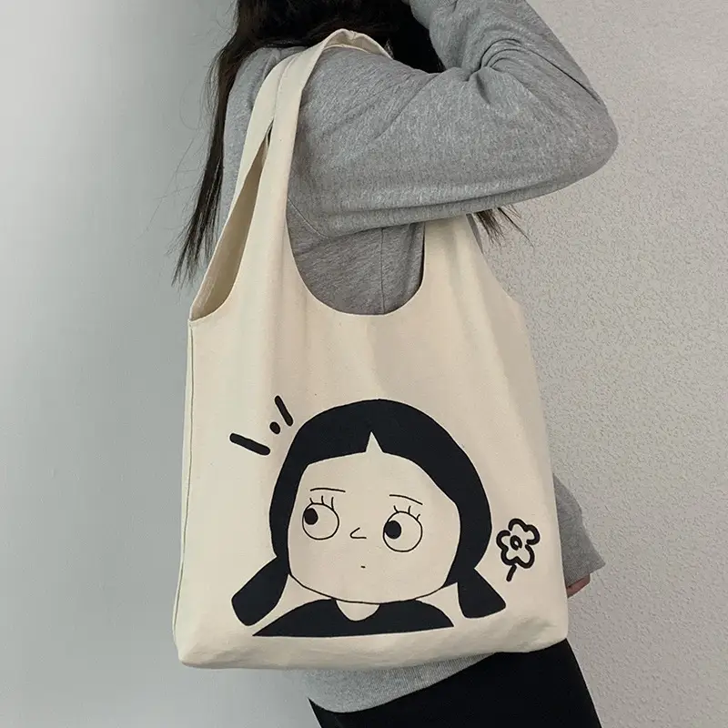 Cute Cartoon Canvas Shoulder Bag for Women — feature 15