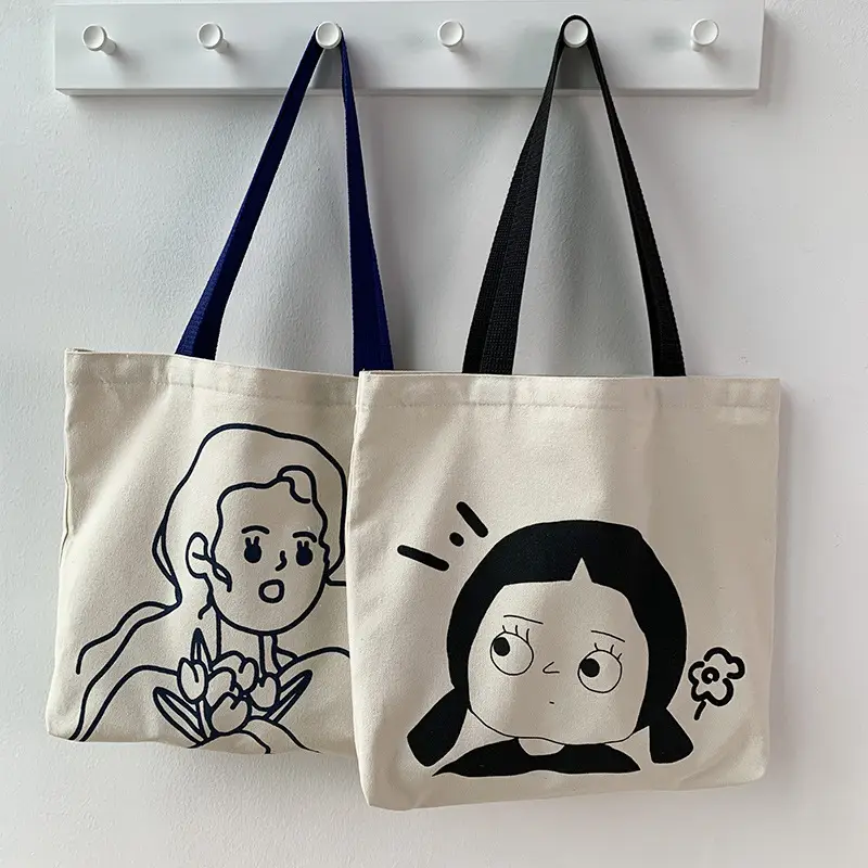 Cute Cartoon Canvas Shoulder Bag for Women — feature 21