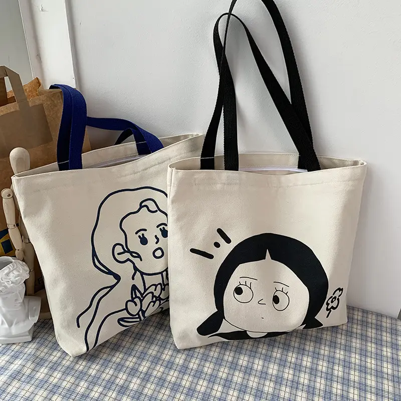 Cute Cartoon Canvas Shoulder Bag for Women — feature 23