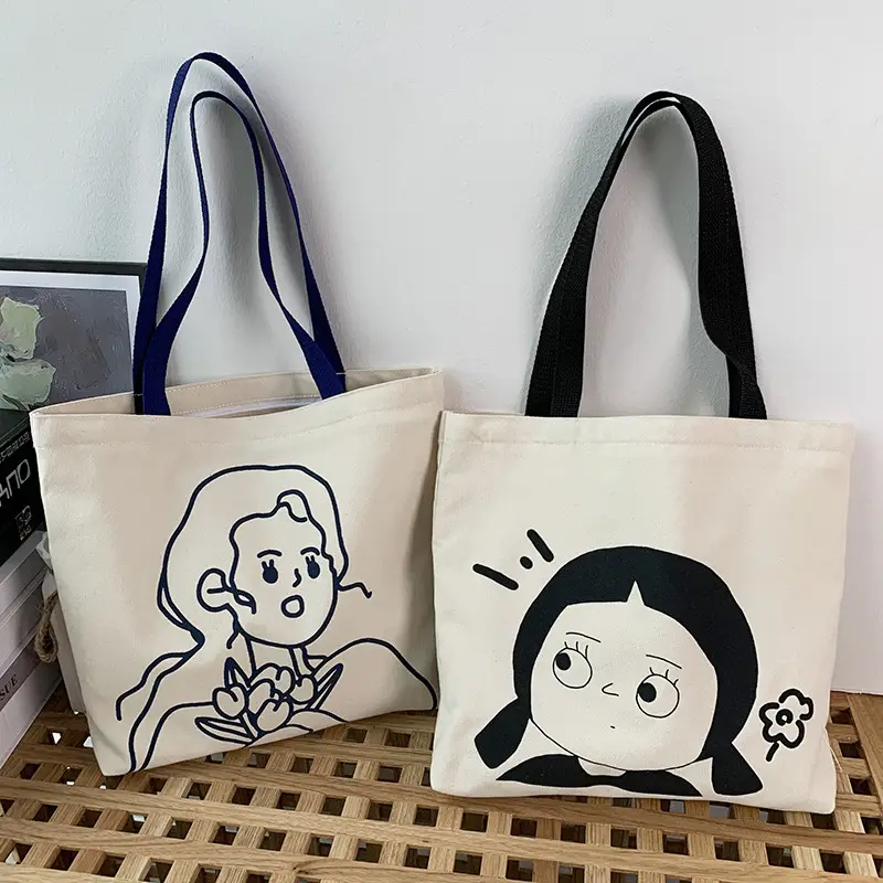Cute Cartoon Canvas Shoulder Bag for Women — feature 25
