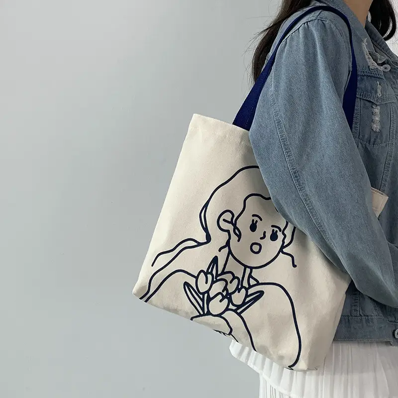 Cute Cartoon Canvas Shoulder Bag for Women — feature 30