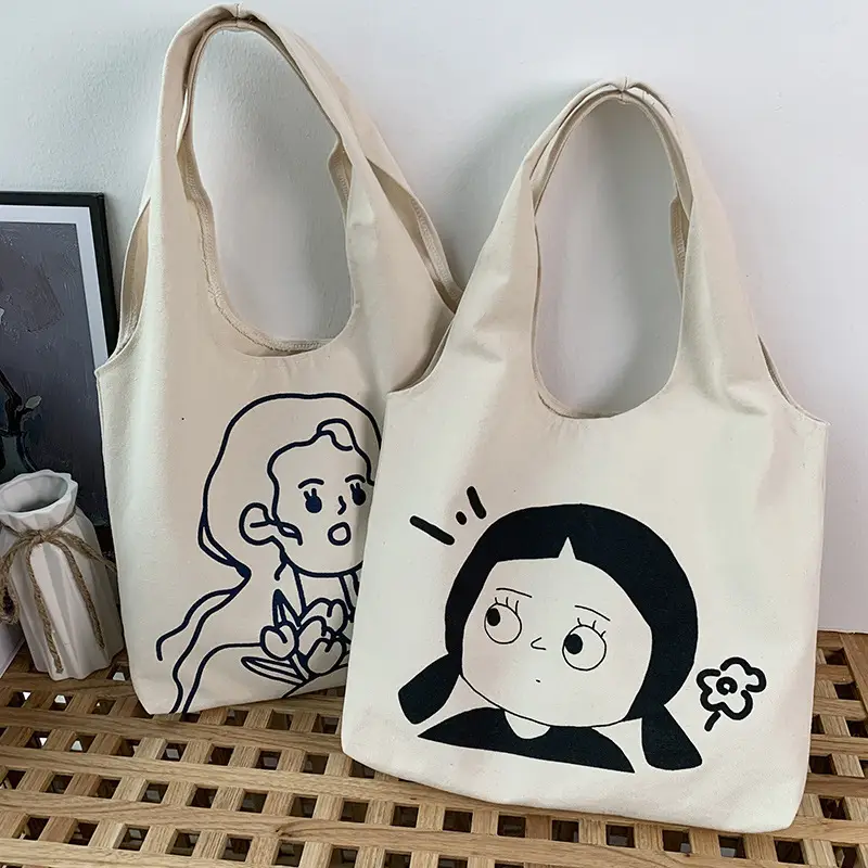 Cute Cartoon Canvas Shoulder Bag for Women — feature 6