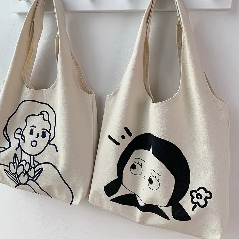 Cute Cartoon Canvas Shoulder Bag for Women — feature 7