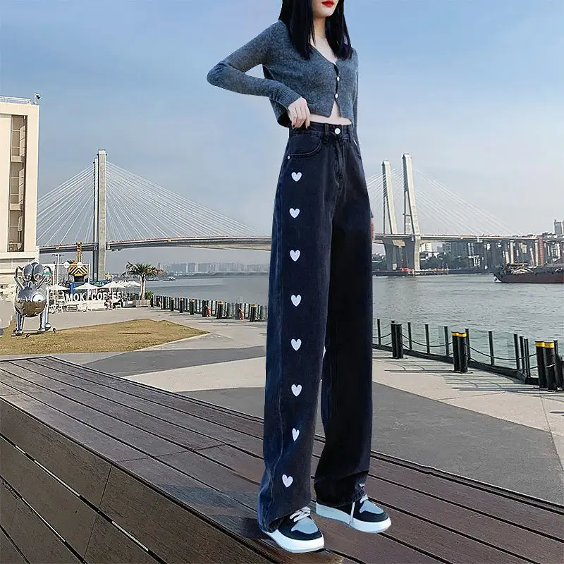 Women's Love Print Leggings Wide Fit High Waist - Image 2