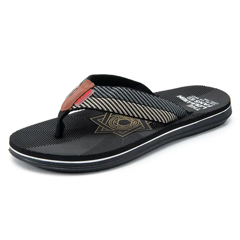 Men's Navy Blue Beach Flip-Flops Non-Slip Clip-On