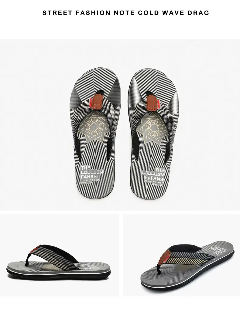 Men's Navy Blue Beach Flip-Flops Non-Slip Clip-On — feature 14