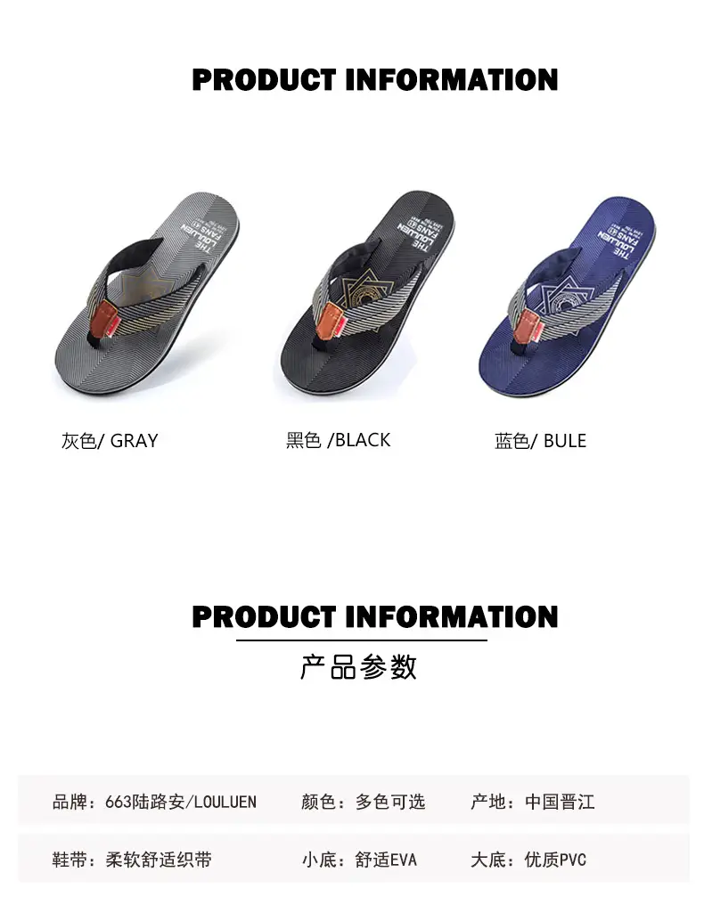 Men's Navy Blue Beach Flip-Flops Non-Slip Clip-On — feature 6