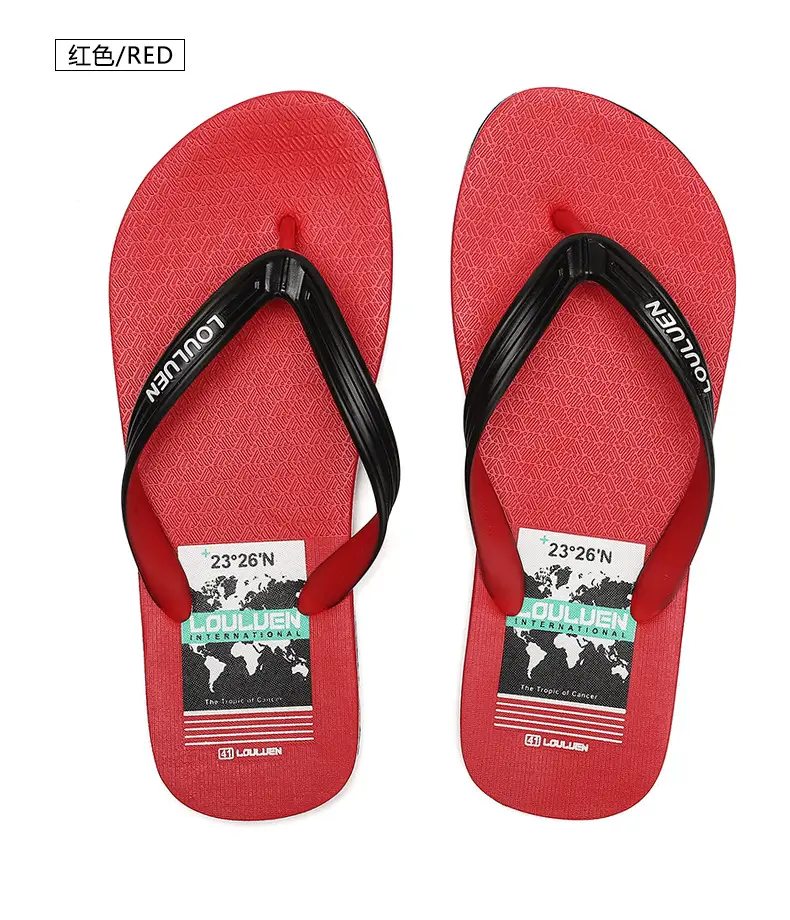 Lu Lu Casual Men's Black Blue Beach Flip Flops — feature 11
