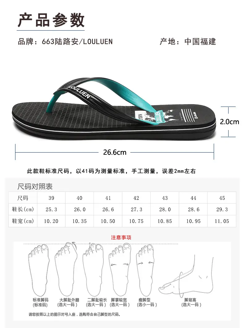 Lu Lu Casual Men's Black Blue Beach Flip Flops — feature 6