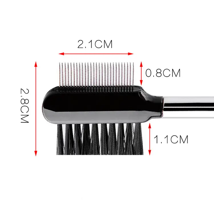 Black Steel Eyelash Comb for Double-ended Precision Application - Image 6