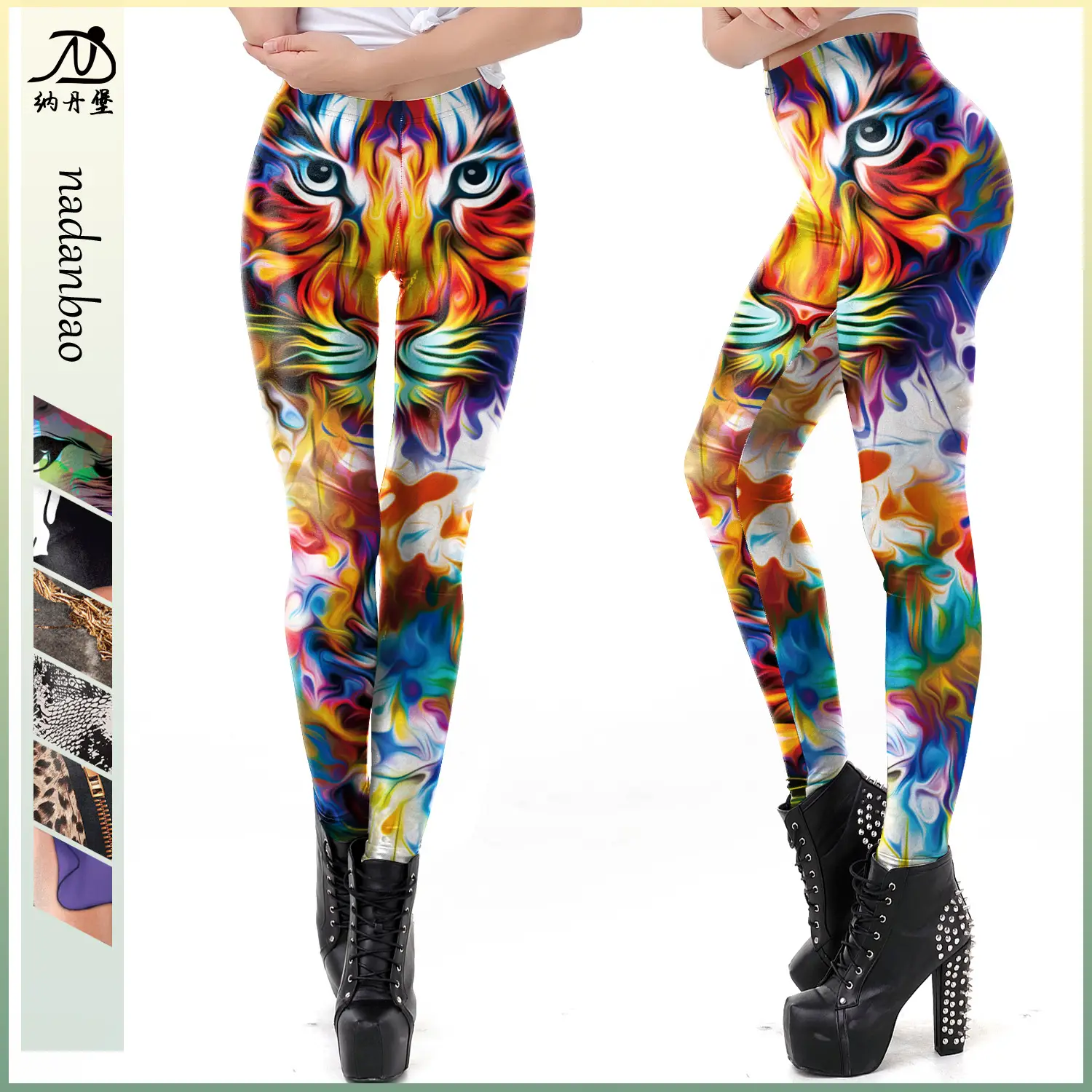 3D Digital Printed Tiger Leopard Leggings Women