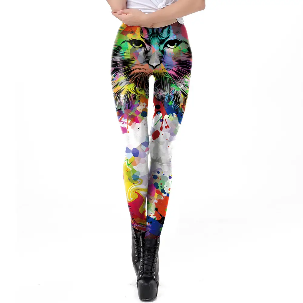 3D Digital Printed Tiger Leopard Leggings Women