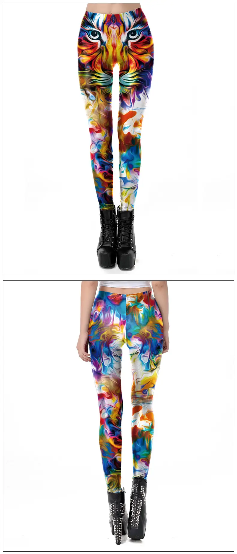 3D Digital Printed Tiger Leopard Leggings Women — feature 9