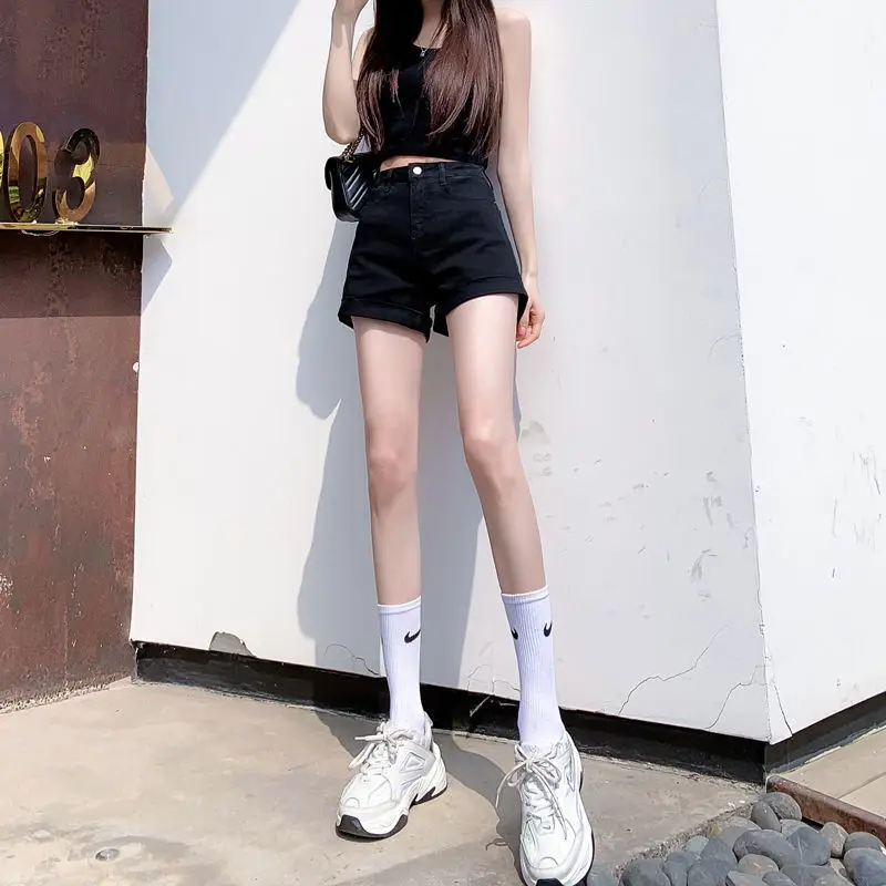 Women High Waist Denim Shorts 2022 Slim Fit - Image 6
