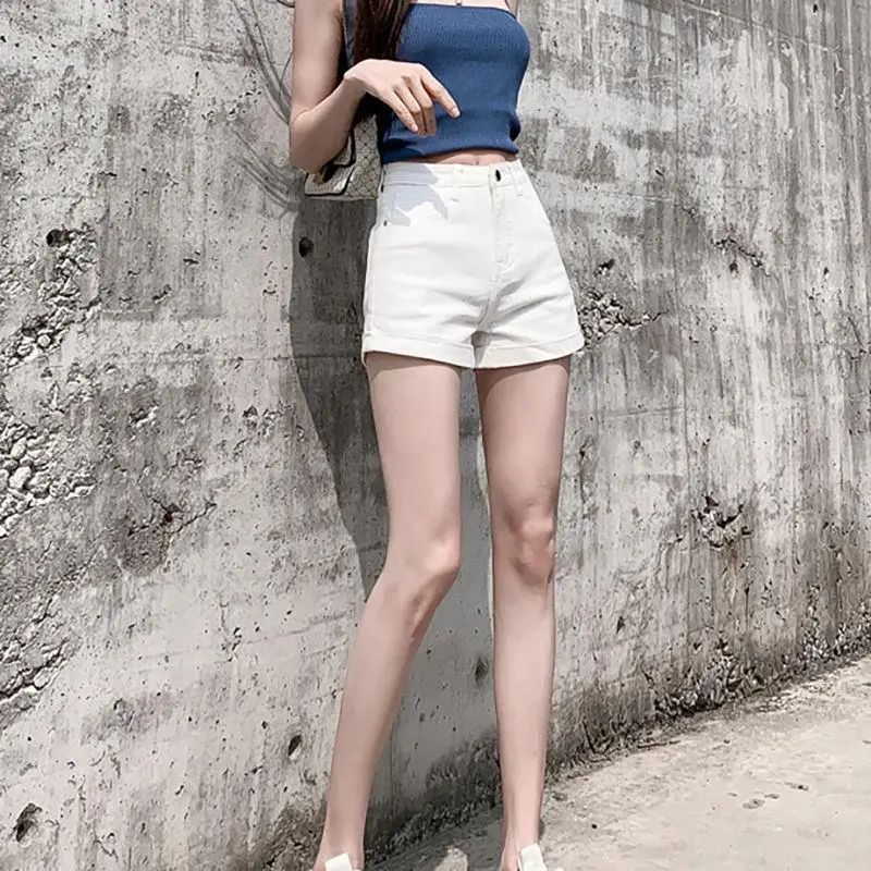Women High Waist Denim Shorts 2022 Slim Fit - Image 2