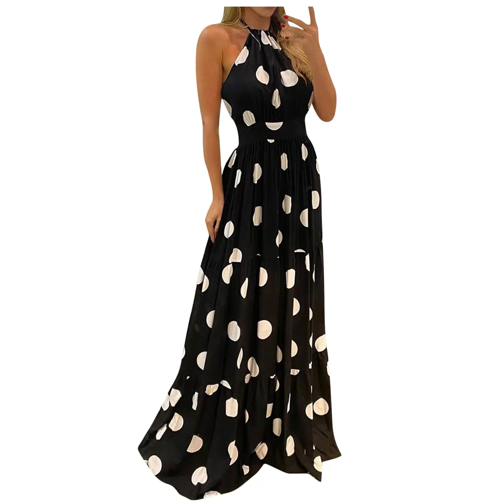 Bohemian Leopard Print Sleeveless Long Dress