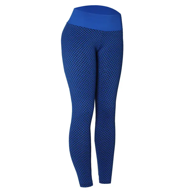 European Size Honeycomb Jacquard Yoga Pants for Women - Image 3