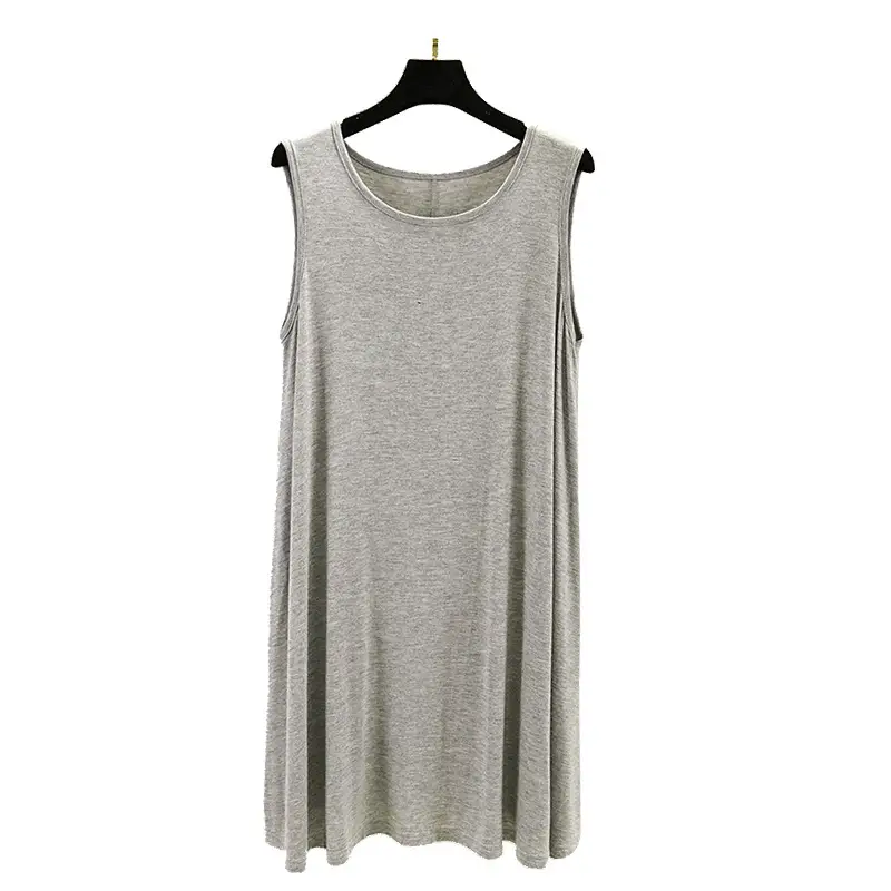 Modal Crewneck Slip Skirt Plus Size Spring Summer - Image 13