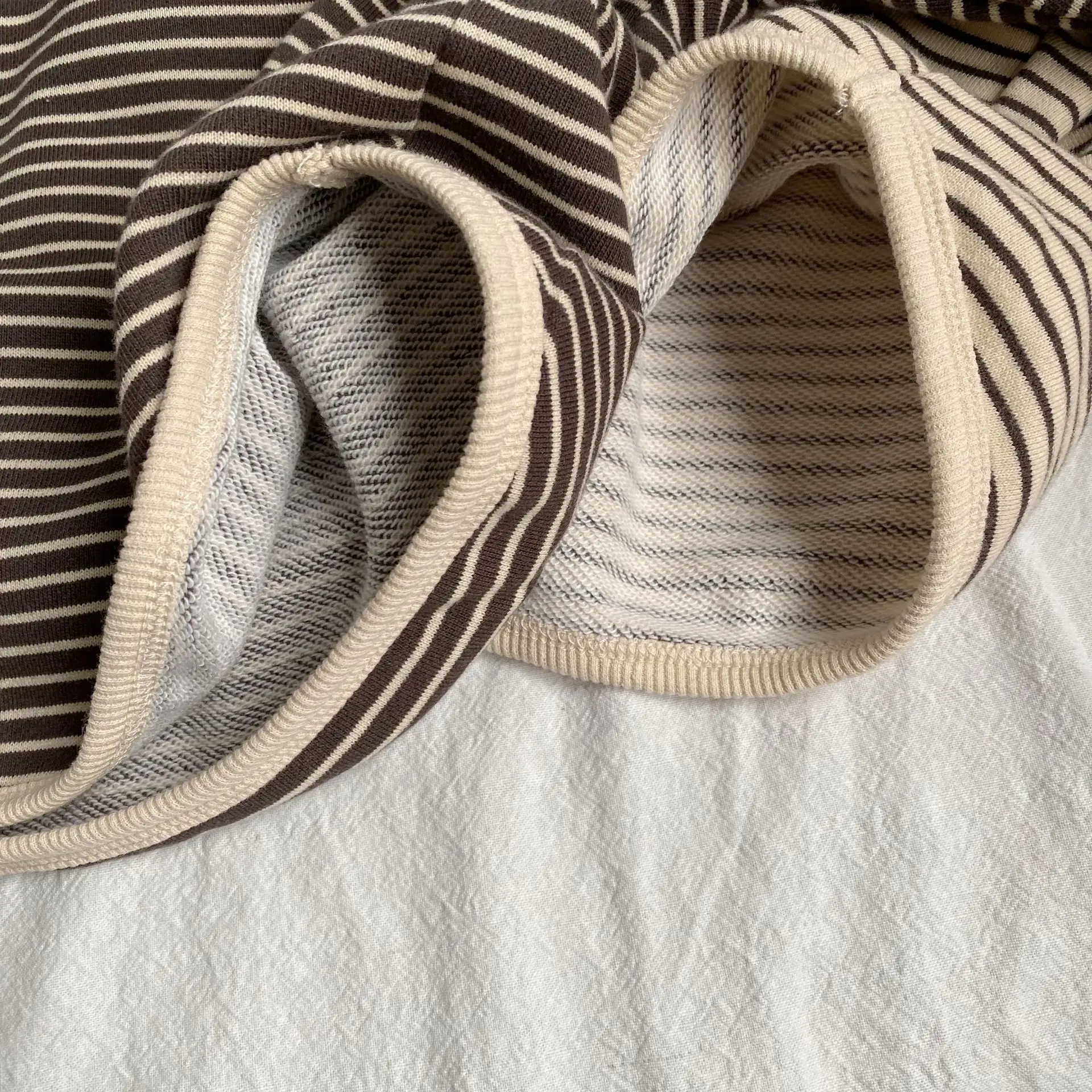 Kids Korean Style Striped Hemmed Sweatshirt - Image 5