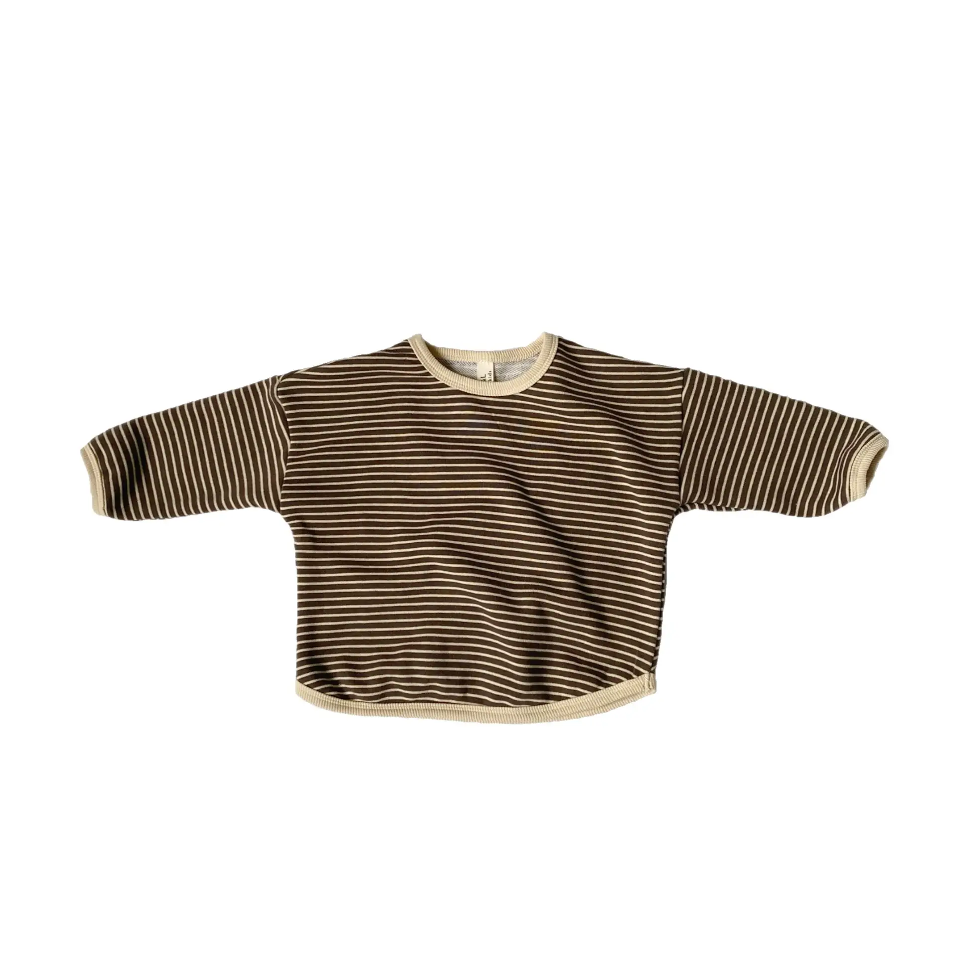 Kids Korean Style Striped Hemmed Sweatshirt - Image 7