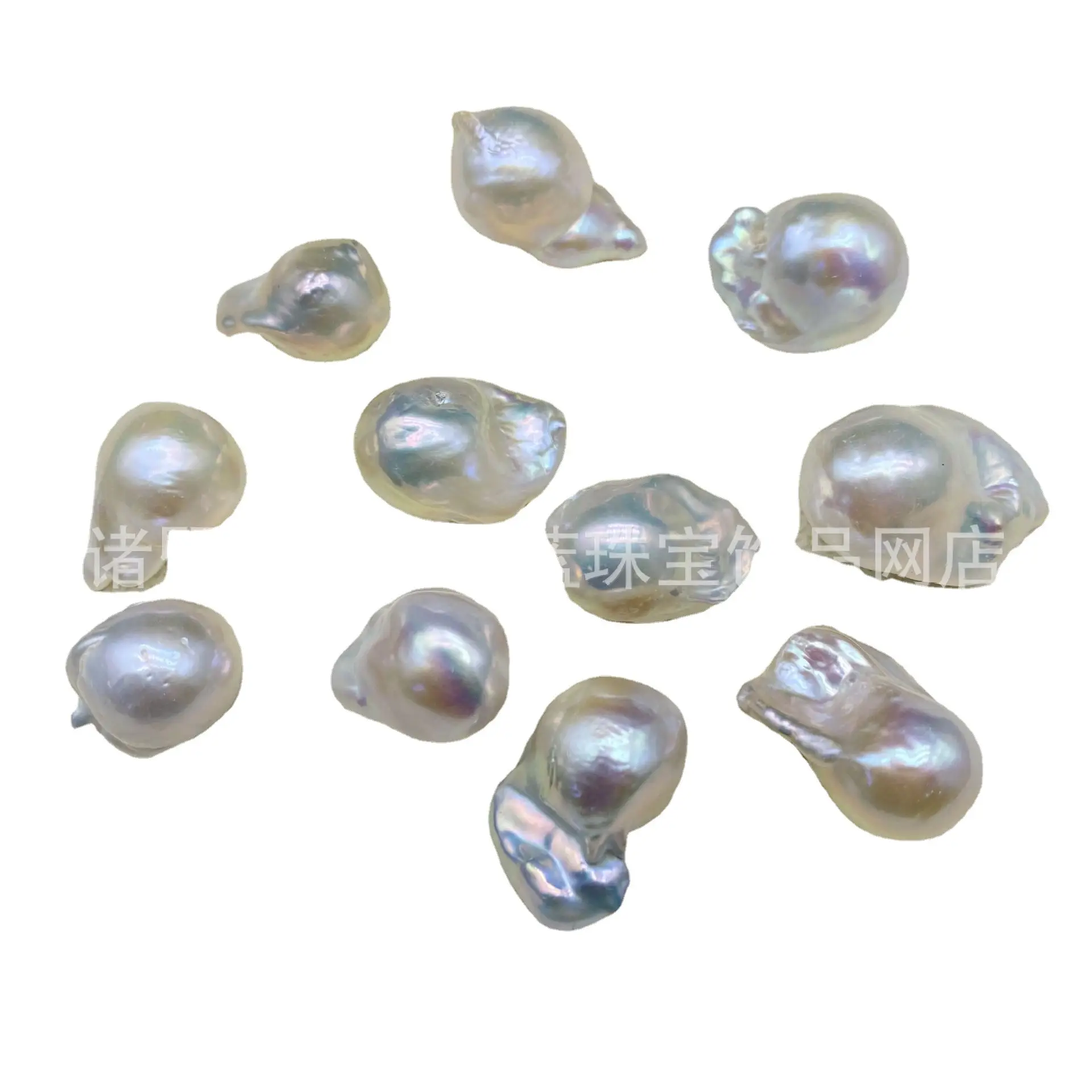 Baroque Alien Pearl White Luster Nuclear Pearl Beads - Image 5