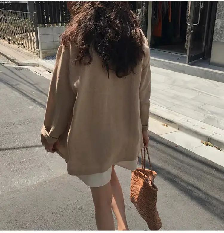 2024 Cotton Linen Blazer for Women Loose Fit British Style — feature 11