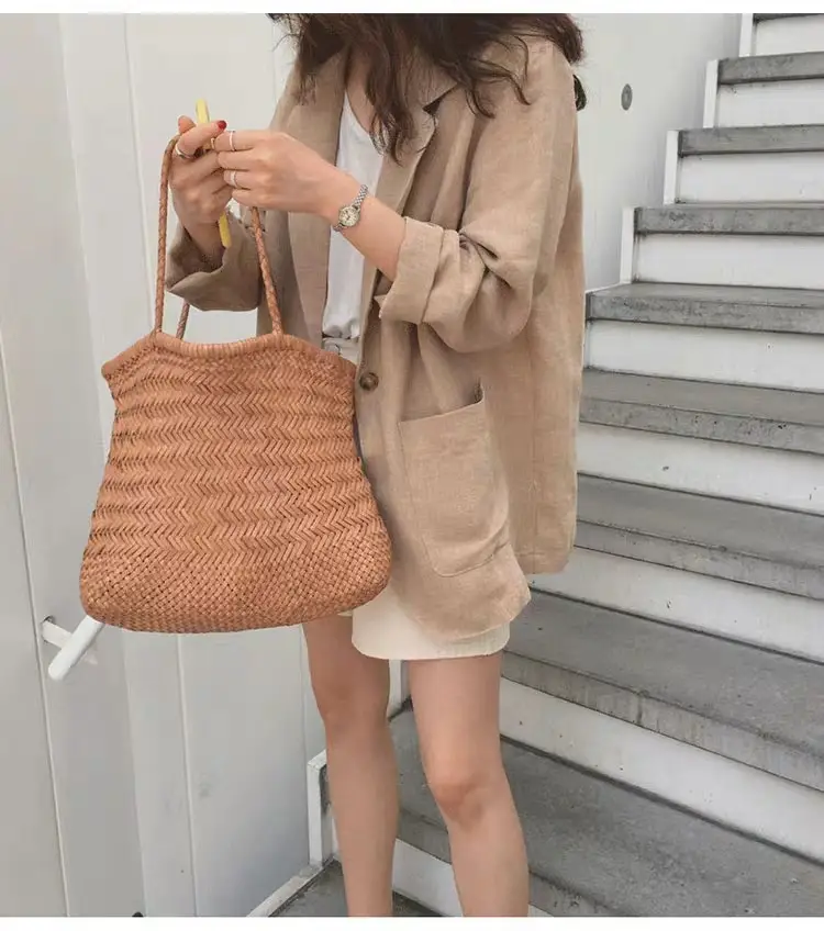 2024 Cotton Linen Blazer for Women Loose Fit British Style — feature 4