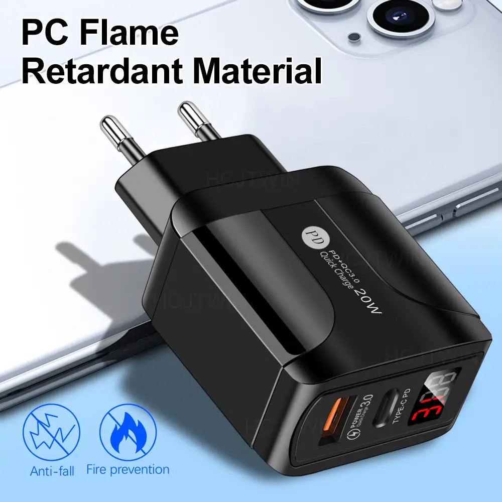 20W iPhone 12 QC3.0 Charging Head Black EU - Image 5