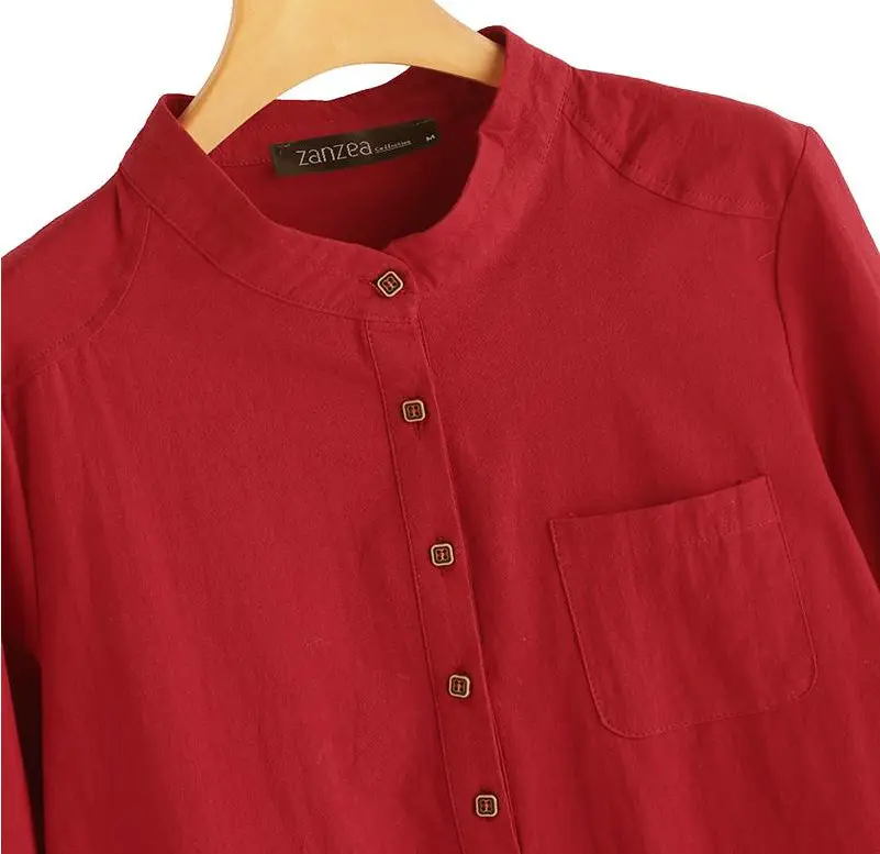 24" Long Sleeve Cotton Linen Kurta for Women Large — feature 17