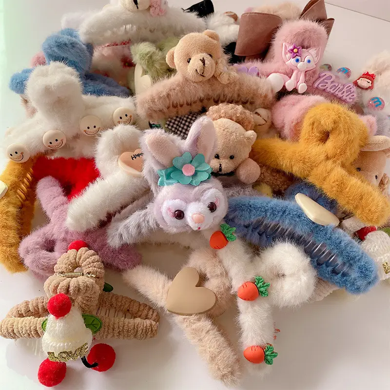 Plush Hair Clips for Women - Soft & Stylish Accessories