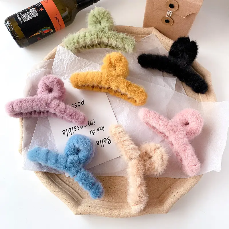 Plush Hair Clips for Women - Soft & Stylish Accessories