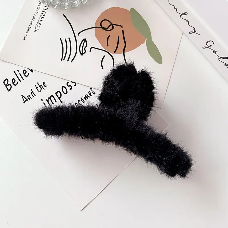 Plush Hair Clips for Women - Soft & Stylish Accessories