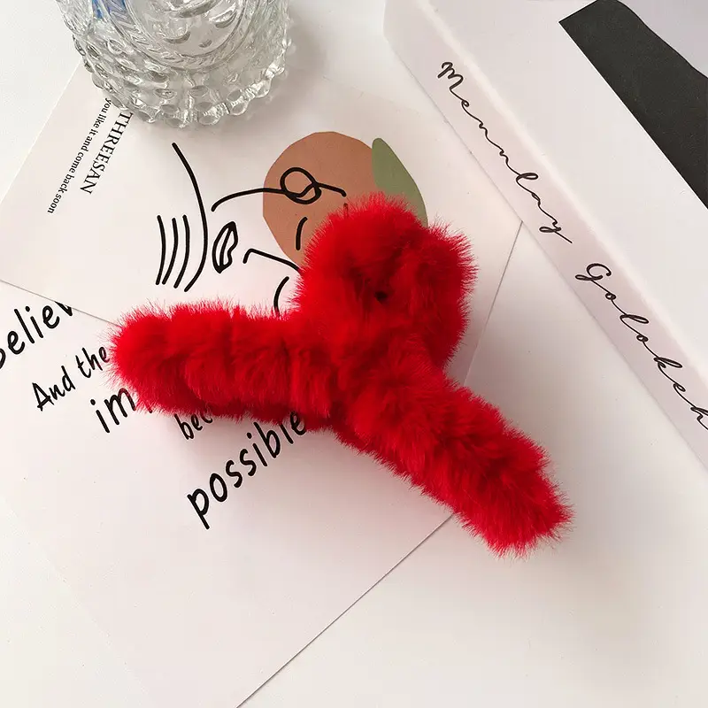 Plush Hair Clips for Women - Soft & Stylish Accessories