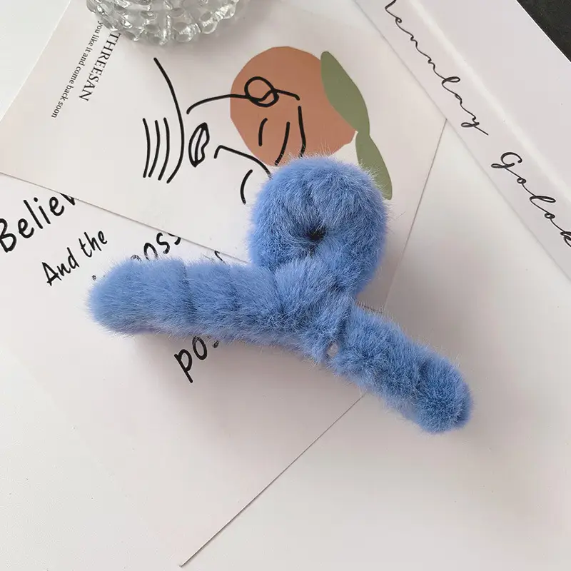 Plush Hair Clips for Women - Soft & Stylish Accessories