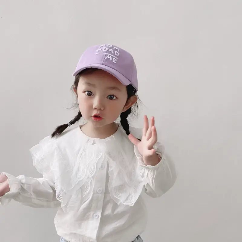 Yellow Mom Dad Me Peaked Cap for Boys Girls — feature 17