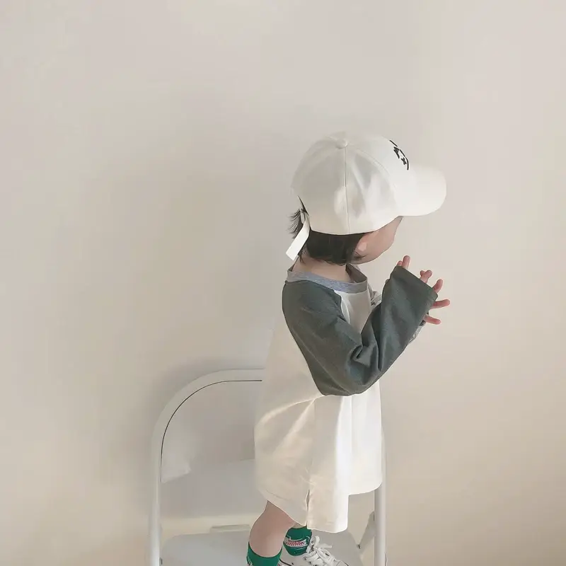 Yellow Mom Dad Me Peaked Cap for Boys Girls — feature 23