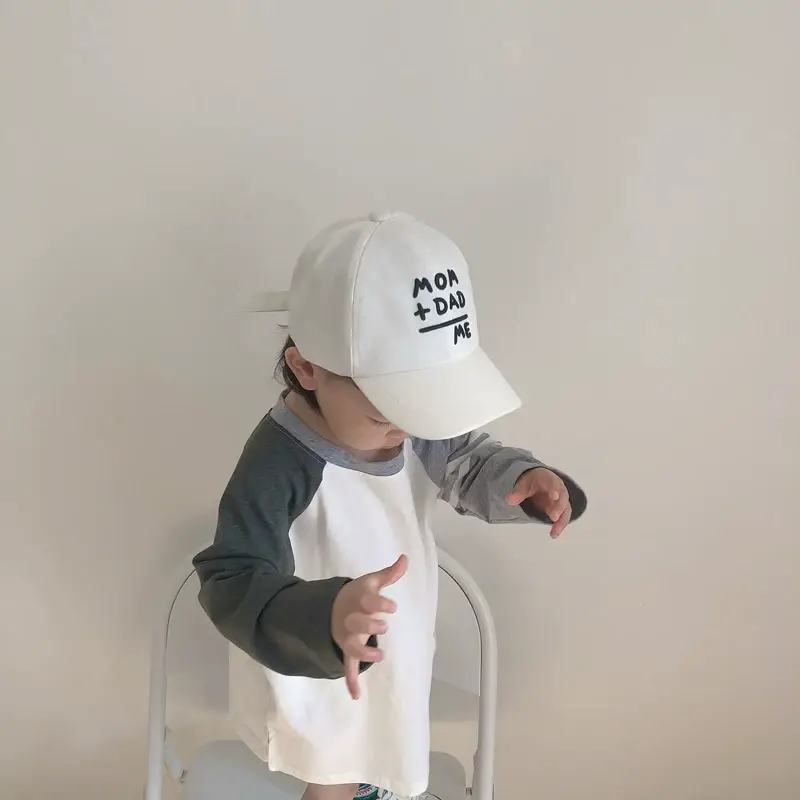 Yellow Mom Dad Me Peaked Cap for Boys Girls — feature 24