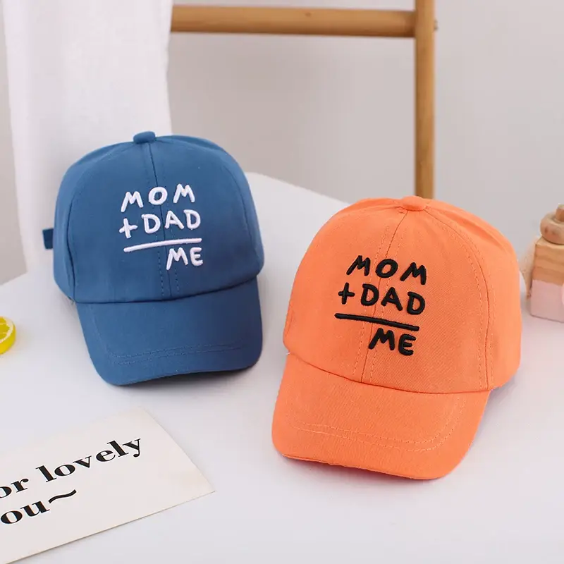 Yellow Mom Dad Me Peaked Cap for Boys Girls — feature 25