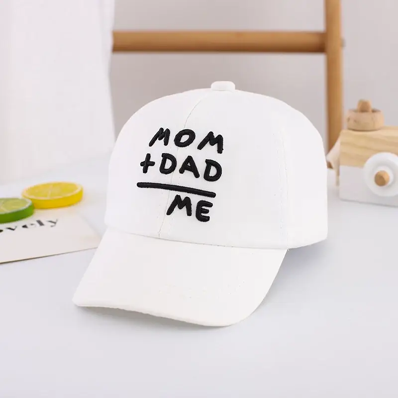 Yellow Mom Dad Me Peaked Cap for Boys Girls — feature 32