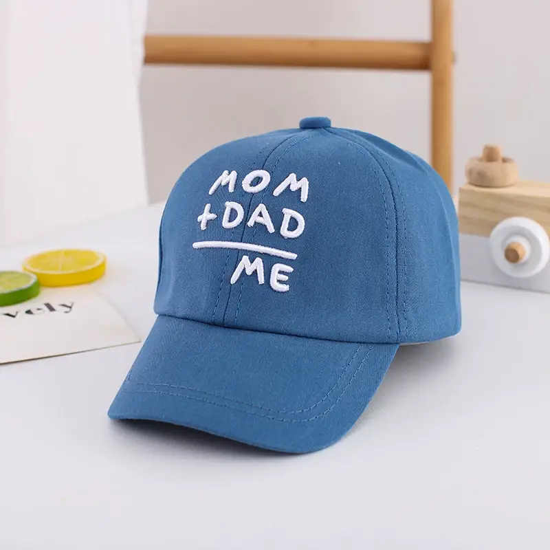Yellow Mom Dad Me Peaked Cap for Boys Girls — feature 36